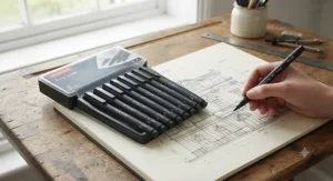 A set of high-quality fineliner pens for artists suitable for technical drawing and illustration.