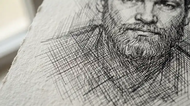 Textured bristol board for ink drawing displaying subtle tooth for hatching techniques