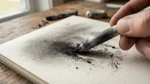 Using a smudge tool like a blending stump for charcoal drawing to create seamless gradations.